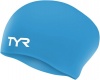 TYR Wrinkle Free Silicone Long Hair Swimming Cap - Blue Photo