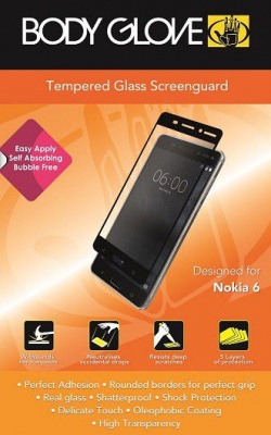 Photo of Nokia Body Glove Tempered Glass Protector for 6 - Black Cellphone
