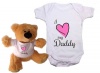 Qtees Africa I Love My Daddy Girl Baby Grow & Teddy Combo Photo