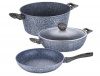 Berlinger Haus 4-Piece Marble Coating Forest Line Cookware Set - Light Wood Photo