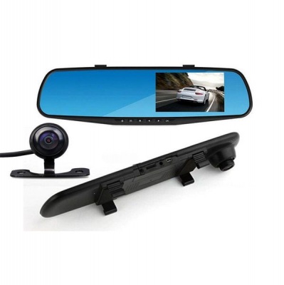 Photo of Nevenoe HD 4.3" Vehicle Rearview Parking Assist Camera with Mirror & Front Dash Camera