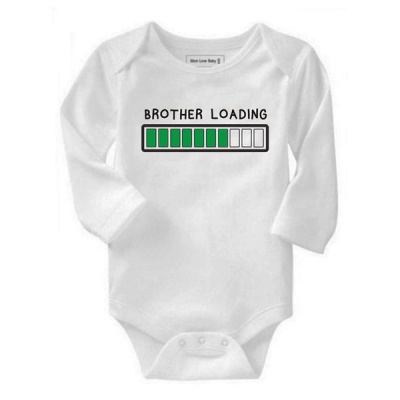 Photo of Brother Qtees Africa Loading Long Sleeve Boys Baby Grow