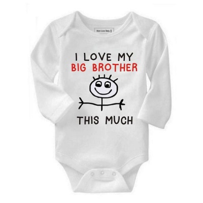 Photo of Brother Qtees Africa I Love My Big This Much Long Sleeve Unisex Baby Grow
