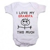 Qtees Africa I Love My Grandpa This Much Short Sleeve Unisex Baby Grow Photo