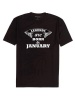 Qtees Africa Legends Are Born In January Black Mens T-Shirt Photo