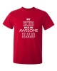 Qtees Africa My Kid Has An Awesome Dad Red Mens T-Shirt Photo