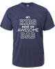 Qtees Africa My Kids Have An Awesome Dad Navy Mens T-Shirt Photo