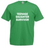 Qtees Africa Teenage Daughter Survivor Green Mens T-Shirt Photo