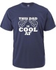 Qtees Africa This Dad Is Cool Af Navy Mens T-Shirt Photo