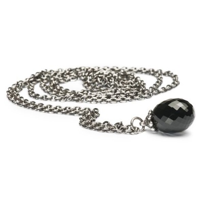 Photo of Trollbeads Fantasy Necklace Black Onyx 120cm - Silver & Black Onyx