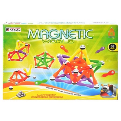 Ideal Toy Magnetic Sticks Balls 50 Piece