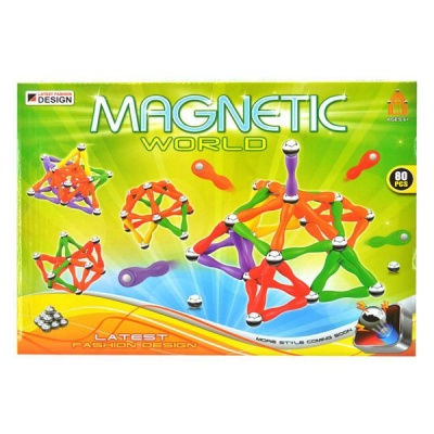 Ideal Toy Magnetic Sticks Balls 80 Piece