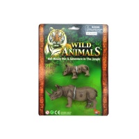 Ideal Toy Wild Animals Rhino And Calf