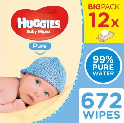Photo of Huggies Pure Baby Wipes 672s