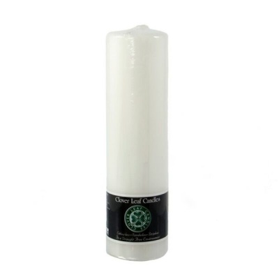 Photo of Clover Leaf Candles - Decor Pillar Candle - 5 x 18cm - White