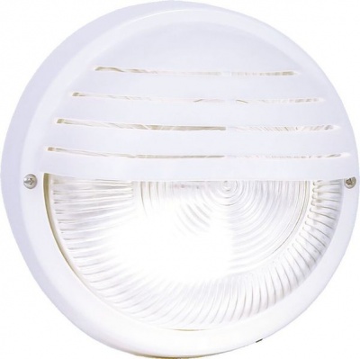Photo of Bright Star Lighting - Outdoor Round PVC Bulkhead with Slatted Eyelid - Black