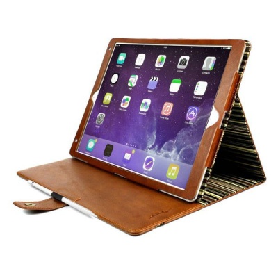 Photo of Apple Tuff-Luv Alston Craig Vintage Leather Case and Stand for the iPad 10.5" - Brown