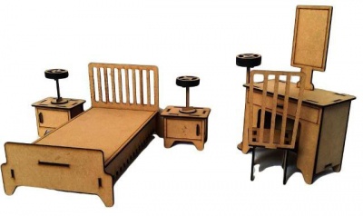 Photo of Puzzl3D Toys Barbratzbie Doll Furniture Puzzle - Single Bedroom Set