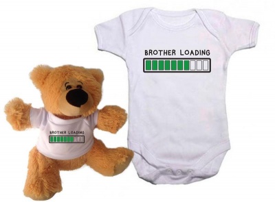 Photo of Brother Qtees Africa Loading Baby Grow & Teddy Bear Combo