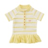 Parental Instinct Girls Striped Emily Dress with Snap Snaps - Tickelled & Egg Shell Photo