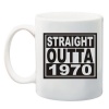 Qtees Africa Straight Outta 1970 Printed Mug - White Photo