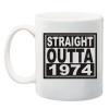 Qtees Africa Straight Outta 1974 Printed Mug - White Photo