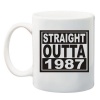 Qtees Africa Straight Outta 1987 Printed Mug - White Photo