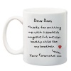 Brother Qtees Africa Dear Dad Thanks For Putting Up with My Printed Mug - White Photo