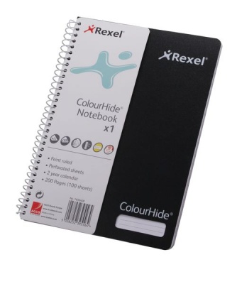 Photo of Rexel : A5 Feint Ruled Perforated Notebook - Black