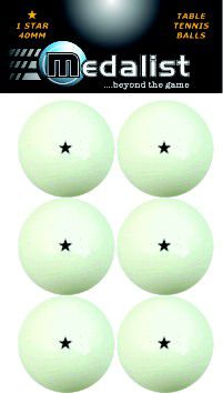 Photo of Medalist 1 Star Table Tennis Balls - White