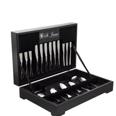 Photo of St James - Cutlery Oxford in Wooden Canteen - Set of 58