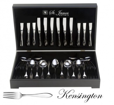Photo of St James - Cutlery Kensington in Wooden Canteen - Set of 112
