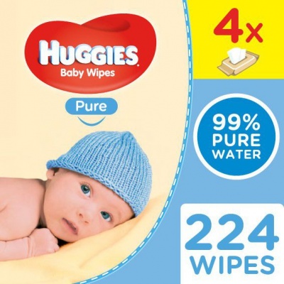 Photo of Huggies Pure Baby Wipes - 4s Value Pack - 224 Wipes