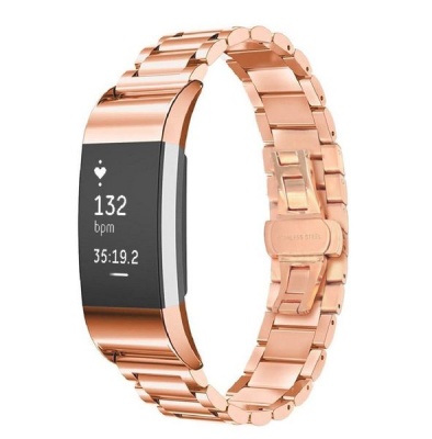 Fitbit Charge 2 Stainless Steel Link Bracelet Rose Gold