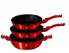 Berlinger Haus 3 Piece Marble Coating Cookware Set - Burgundy Metallic Line Photo
