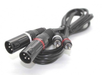 Photo of XLR Cannon Male X 2 to 2RCA Male 1.8m Cable