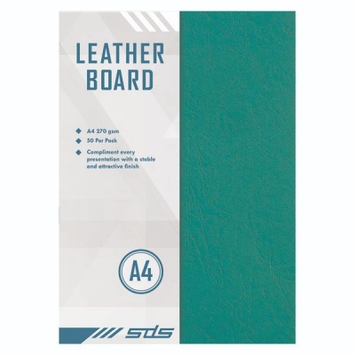 Photo of A4 270gsm Leather Grain Board Green - Pack of 50