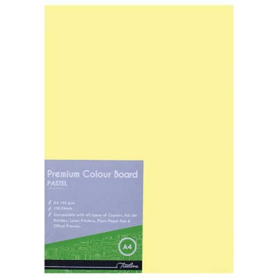 Photo of Treeline Project Board Pastel Yellow A4 160gsm - Pack of 100