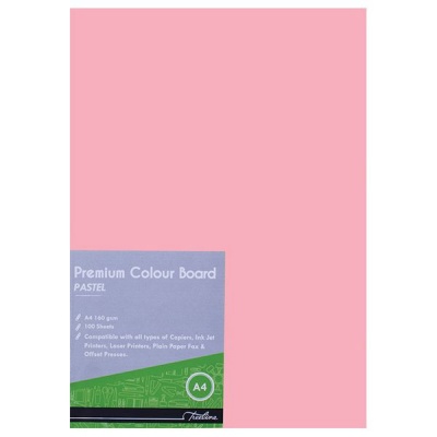 Photo of Treeline Project Board Pastel Pink A4 160gsm - 100's