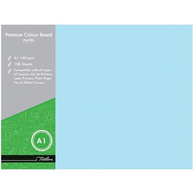 Photo of Treeline Project Board Pastel Blue A1 160gsm Pack of 100