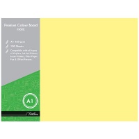 Treeline Project Board Pastel Yellow A1 160gsm Pack of 100