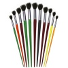 Treeline Artist Brushes Small Horse Hair Size 1-12 Set - Paint Brushes Photo