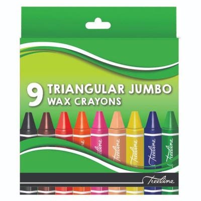 Photo of Treeline Triangular Jumbo Wax Crayons 9 Piece