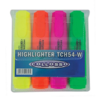 Photo of Collosso Highlighters Chisel Tip - Wallet of 4