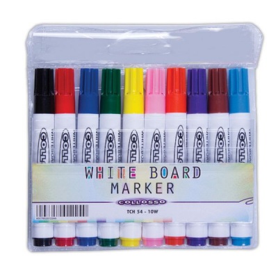Photo of Collosso Whiteboard Markers Bullet Point - Wallet of 4