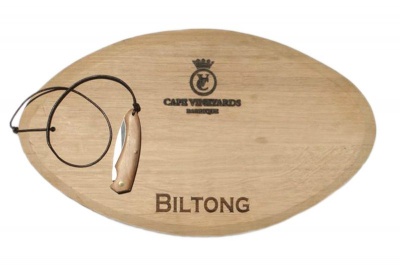 Photo of Cape Vineyards Oval Biltong Board with Knife