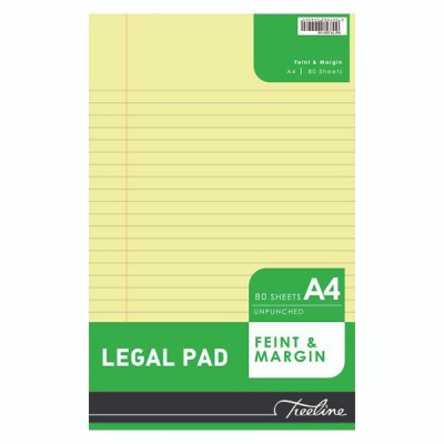 Photo of Treeline Legal Pad A4 Yellow Bond Paper - 80 Sheet