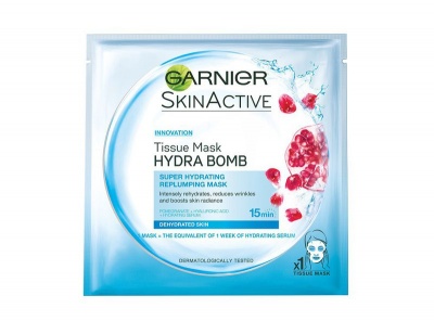 Photo of Garnier Moisture Bomb Tissue Mask - Pomegranate & Hyaluronic Acid