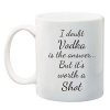 Qtees Africa I Doubt Vodka Is The Answer But It's Worth A Shot Printed Mug - White Photo