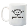 Qtees Africa Legends are Born in January Mug - White Photo